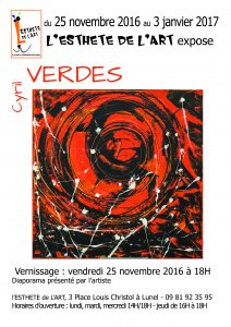affiche exposition Cyril Verdes